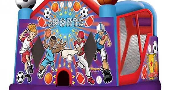 AirMyFun Casa Gonfiabile Per Bambini Con Scivolo, Ostacoli E Ventilatore – Castello Rimbalzo 305x295x192 Cm