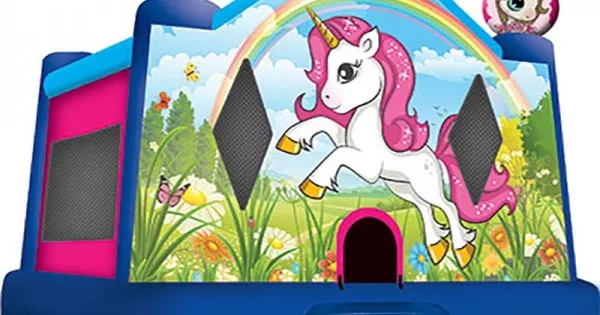 Castello Gonfiabile Bianco 12FT (3,5x2,5x2,5 M) Per Feste E Giochi Bambini, Con Ventilatore