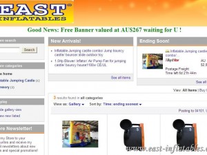 Il negozio eBay East Gonfiabili si sviluppa nella vendita diretta in tutto il mondo