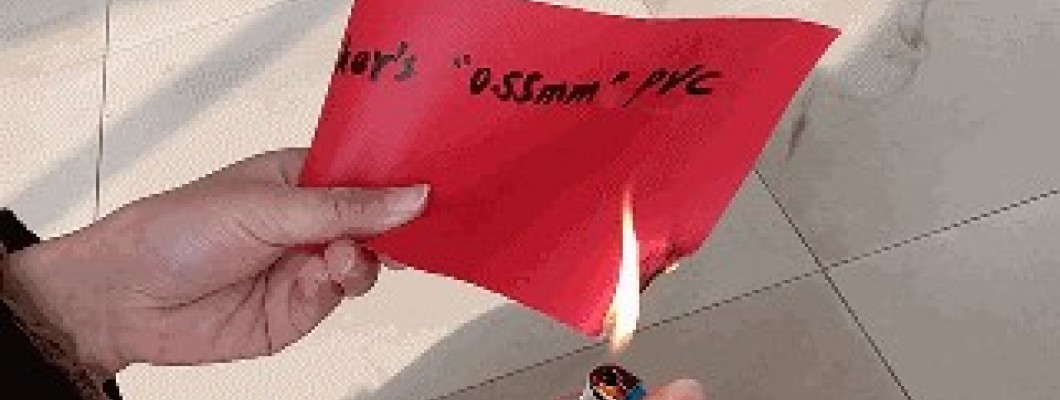 Test di resistenza al fuoco dei teloni in PVC